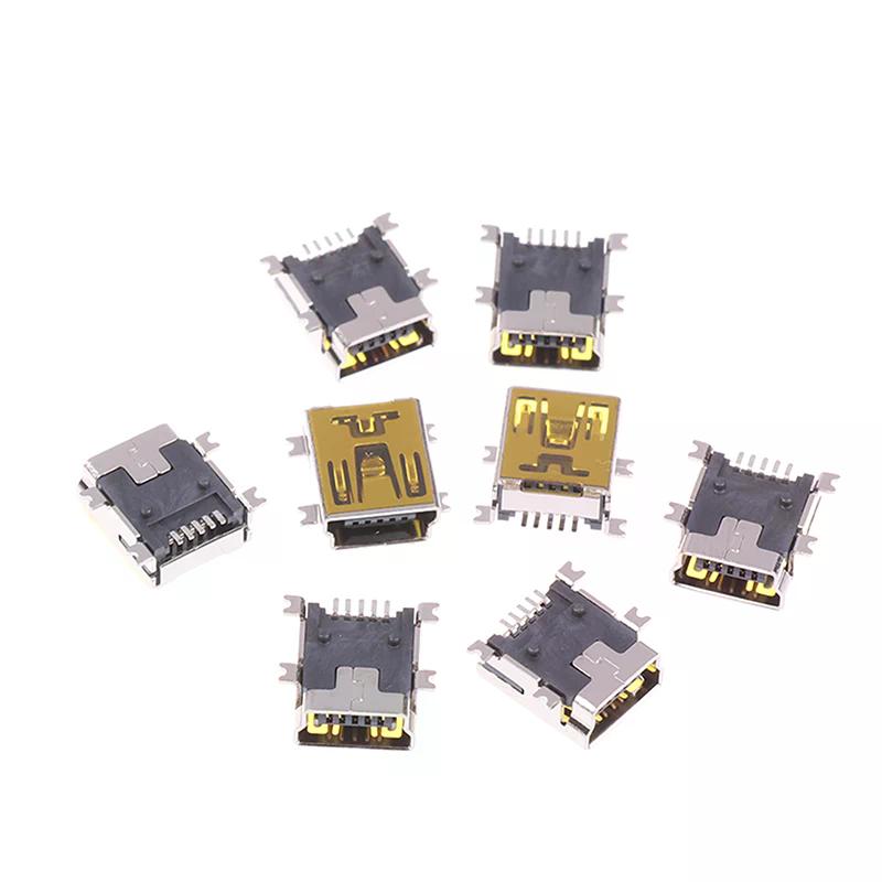 Горячие 10/20 шт. Мини USB-разъем гнездо 5-контактный SMD-тип USB-порт для зарядки сзади, порты передачи данных для мобильного телефона