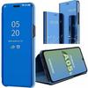 Protective Case - BOOLING - Flip Clear View 360° - Shockproof - PC - Mirror Effect - Blue