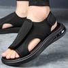 Модные мужские сандалии, однотонные мужские летние туфли, повседневные удобные сандалии с открытым носком, мягкая пляжная обувь, мужская обувь