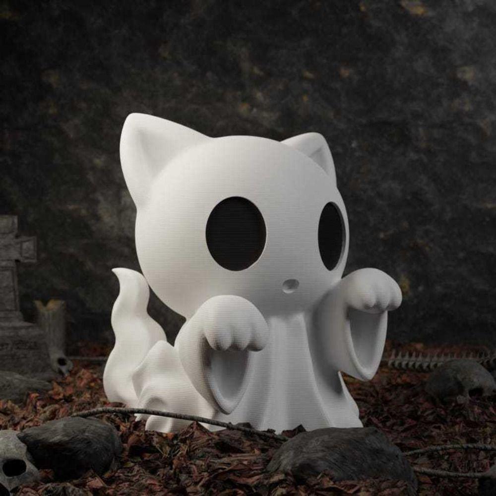 Mini Ghost Ornaments Plastic Desktop Party Decoration Halloween Ghost Cat Statue  Home Decoration