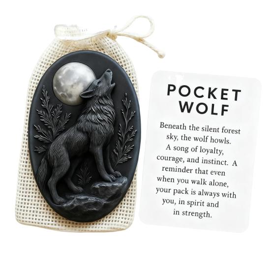 Animal Pocket Hug with Positive Card Emotional Support Love Heart Wolf Turtle Owl Rabbit Crow Pocket Token Decoration Inspirational Encouragement Gift