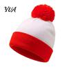 Feminine Pom Hat Women Christmas Elf Hat, Cozy Winter Knit with Stretchy Knitted Cap Pom, Warm Skull for Outdoor Cold Weather Stylish Girls