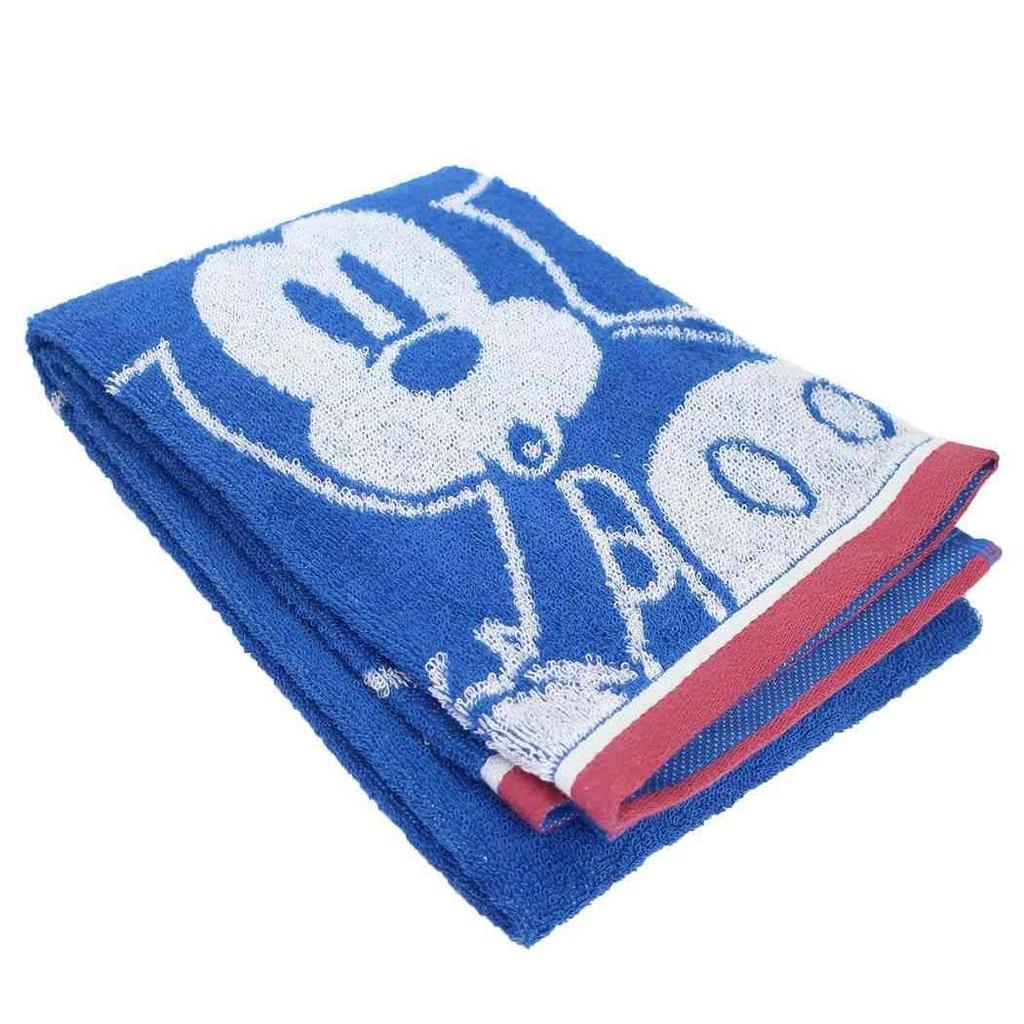 Полотенце для ванной Hayashi Disney Mickey Mouse Junior Набор полотенец для ванной с 2 узорами и логотипом в рамке, синее, прозрачное, HON & (Жаккард красный)