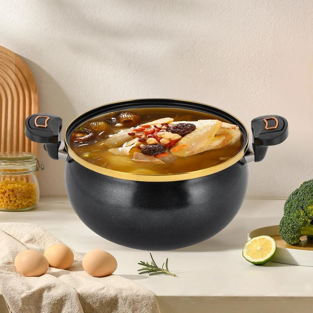 Non-Stick Stew Pot Large Capacity Soup Pan Chubby Micro-Pressure Pot  Electric Ceramic Cooker