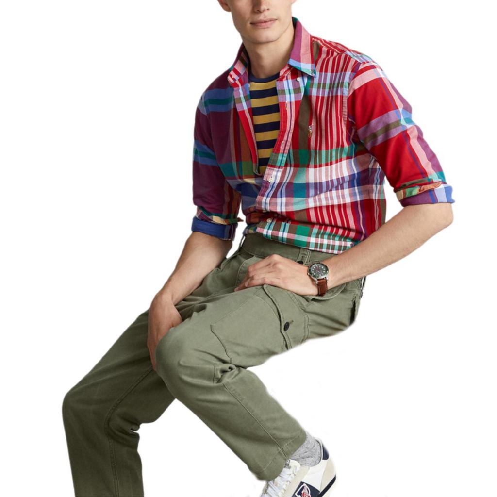 Рубашка мужская Polo Ralph Lauren Classic Fit Oxford в клетку Красная 710813021-013