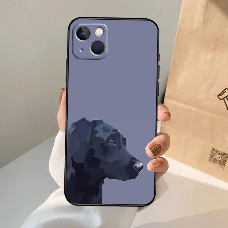 Черный Лабрадор Собака Чехол для Телефона Для iPhone 17 Air 16 15 13 11 12 14 Pro Max 13 12 mini 15 16 Plus 16e Чехол Coque