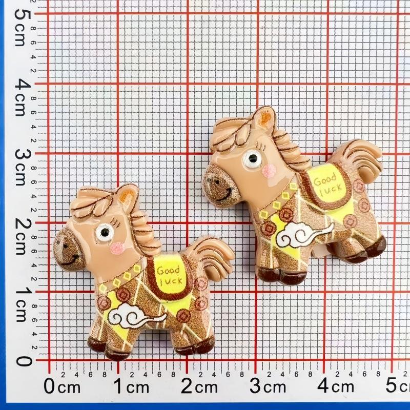 10 шт. Мультяшные смоляные аксессуары для DIY, кабошоны с плоской задней стороной, милые мультяшные пони, украшения для изготовления DIY-украшений, Декор