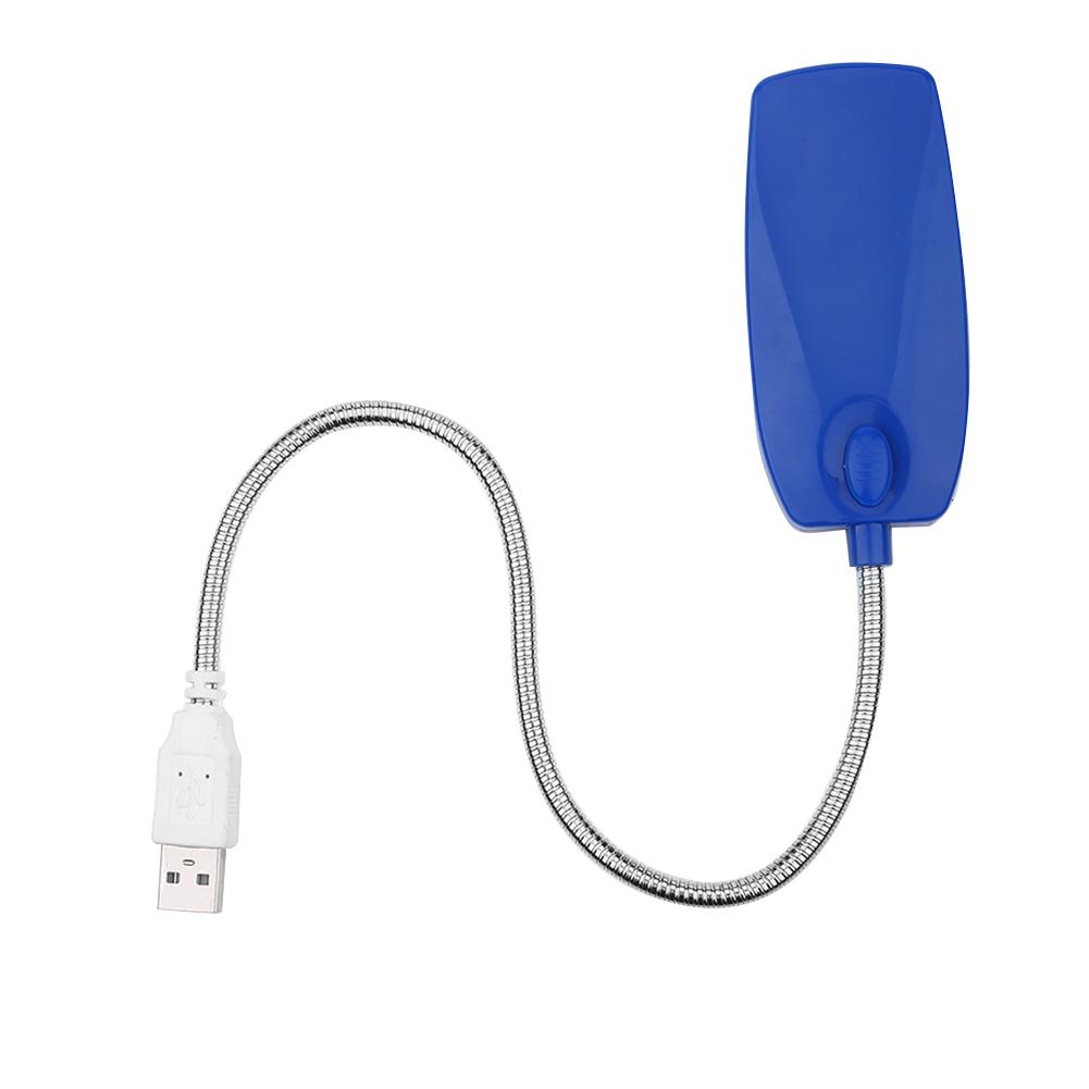 5 В Гибкая гусиная шея Мини USB 28 светодиодов Портативная лампа для чтения Компьютерная лампа с выключателем Синий
