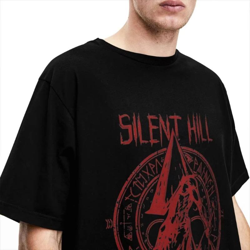 Смешная Пирамидоголовый The Order Silent Hill Печатная Футболка Мужская Женская Хлопковая Футболка Классическая Оверсайз Мужская Одежда