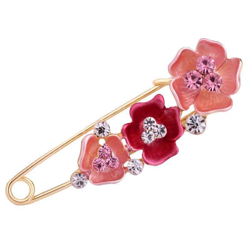 Tulip Corsage Safety Pin Brooch - Anti-Exposure Lapel Pin for Cardigans and Coats