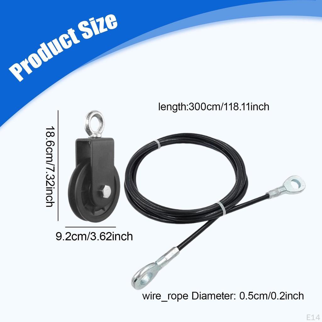 Fitness Pulley Cable Set Extension Wire Lightweight Premium Practical Equipment Replacement