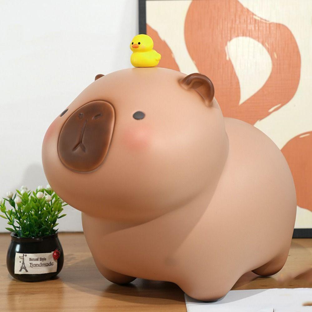 Capybara Capybara Piggy Bank Waterproof Safe Deposit Box Crayon Capybara Piggy Bank  Coins Cash