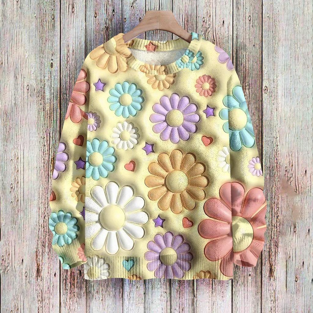 Свитшоты ко Дню святого Валентина с надписью «Сердце и любовь» для женщин, вязаный свитер, милая рубашка, осенний свитер с круглым вырезом, топы