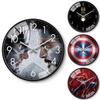 Marvel Captain America Iron Man Spider Man Pattern Wall Clock For Kids Room Decor