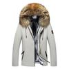 Новая мужская модная парка с коротким мехом, цельная с капюшоном, подкладка из кролика рекс, зимняя меховая куртка