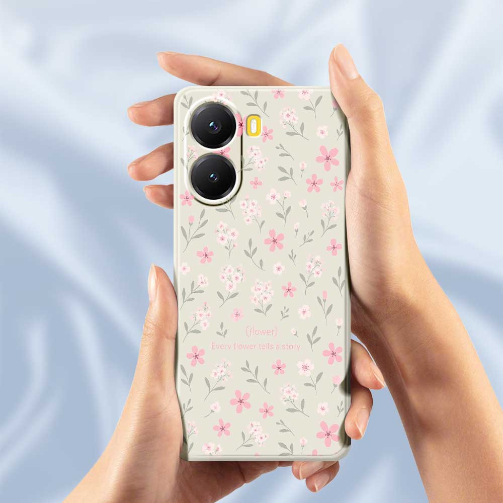 For Xiaomi Redmi Turbo 4 5G/Poco X7 Pro 5G Case Small Flower Pattern Printing Straight Edge TPU Phone Back Cover