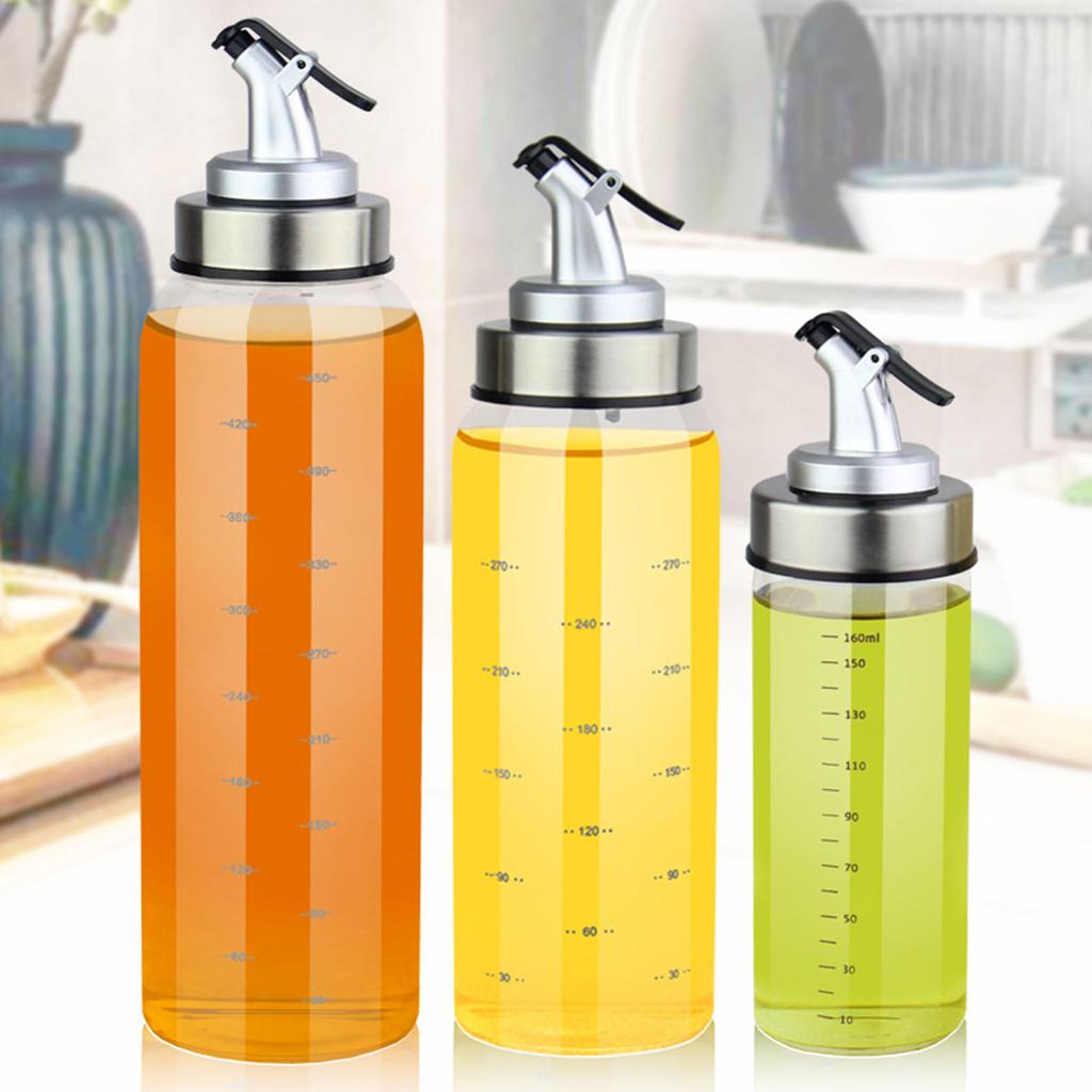 Heat Resistant Glass Oil Bottle For Kitchen Leak Proof And Large Capacity Liquid Dispenser For Soys Sauce and Vinegar