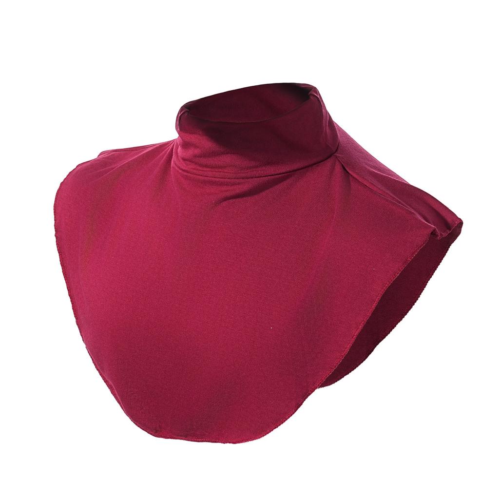 Women Muslim Modal Fake False Collar Islamic Hijab Extensions Turtleneck High Neck Cover Warmer Half Tops Hijab Scarf Crop Wrap