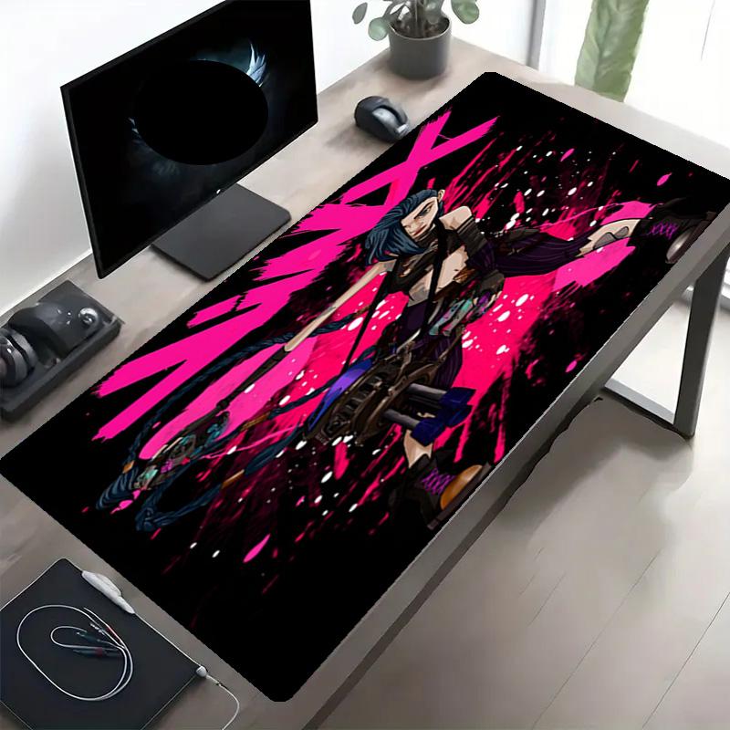 Jinx Print Mouse Pad, Anti‑Slip Desktop keyboard Mat, for PC Laptop Gaming Working Daily Use, Cool Festival Surprise Gift