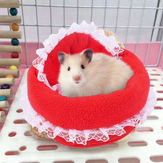Кровать для морских свинок, мягкая на ощупь, согревающая спальная кровать, милый диван для домашних животных, рождественский диван