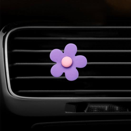 Автомобильный зажим для ароматерапии в форме цветка с хорошим запахом, пластиковый автокондиционер, зажим для духов для автомобиля