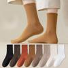 Female Spring and Autumn Pure Cotton High Elastic Breathable Tube Cotton Socks