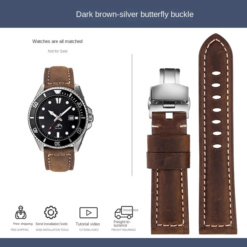 Для часов Casio Swordfish MDV-106 ремешок MDV106-1A 107-1A Seiko No.5 матовый коровьей кожи ремешок для часов 22 мм мужской браслет Ремешок Полоса Ремень