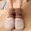 Adult Knitted Slipper Socks Warm Cozy Fuzzy Socks Non Slip Floor Socks Winter Fluffy Sleep Socks with Grips for Women Men