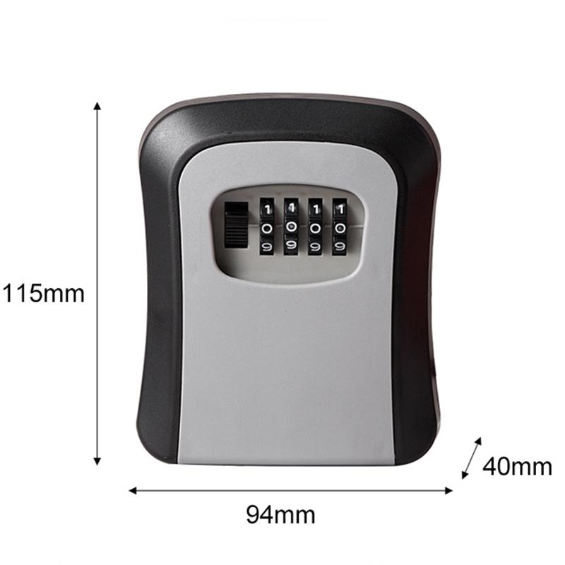 Настенный сейф для ключей - 4-значный сейф для ключей с кодовым замком на открытом воздухе