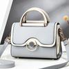 Trendy Colorful Stitching Pu Handbag Versatile Shoulder Bag For Daily Fashion