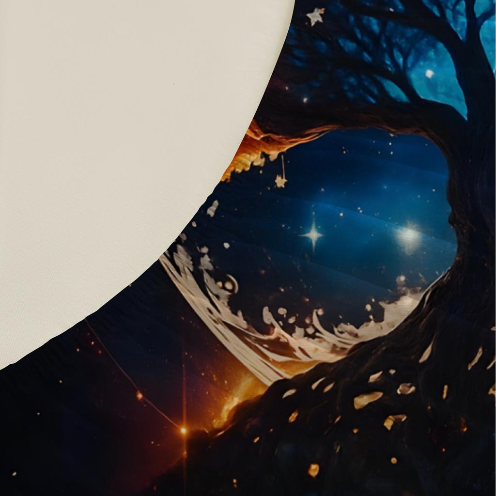 1PC Tree of Life Bed Sheet Soft Digital Print Fitted Sheet Without Pillowcase Halloween Decor Gift For Birthday Bed Linen