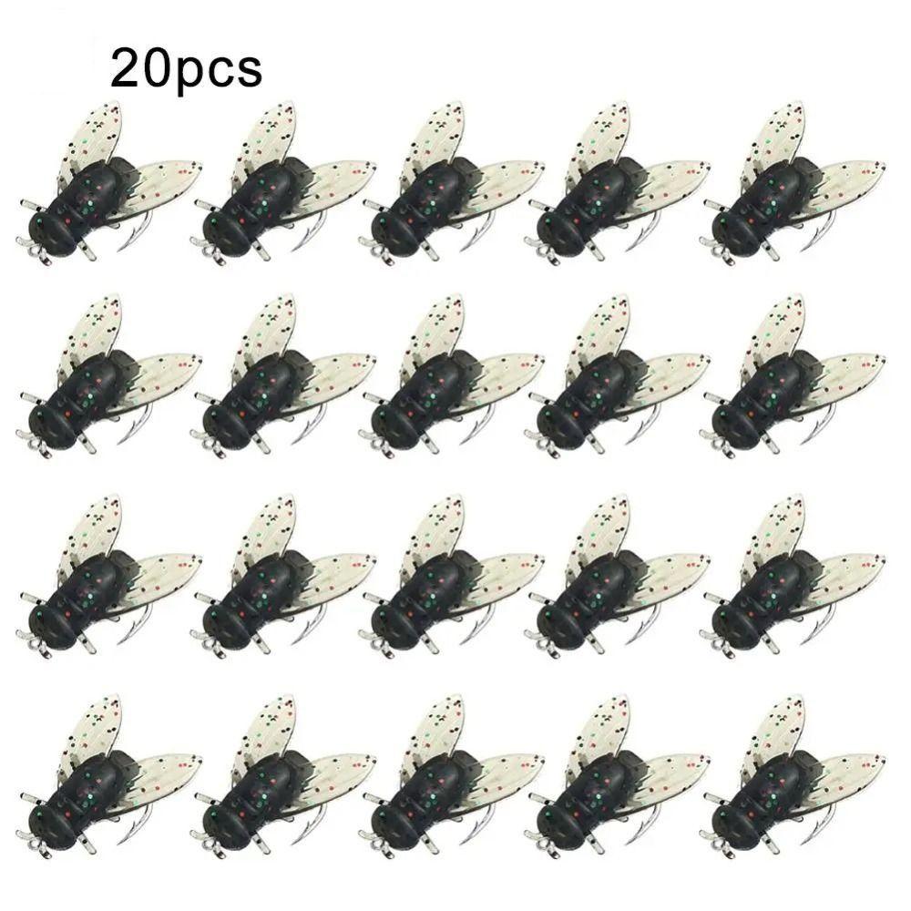 20PCS Spinner Swim Baits Bionic Fly Fishing Bait PVC Flies Fly Fishing Portable Trout Jigs
