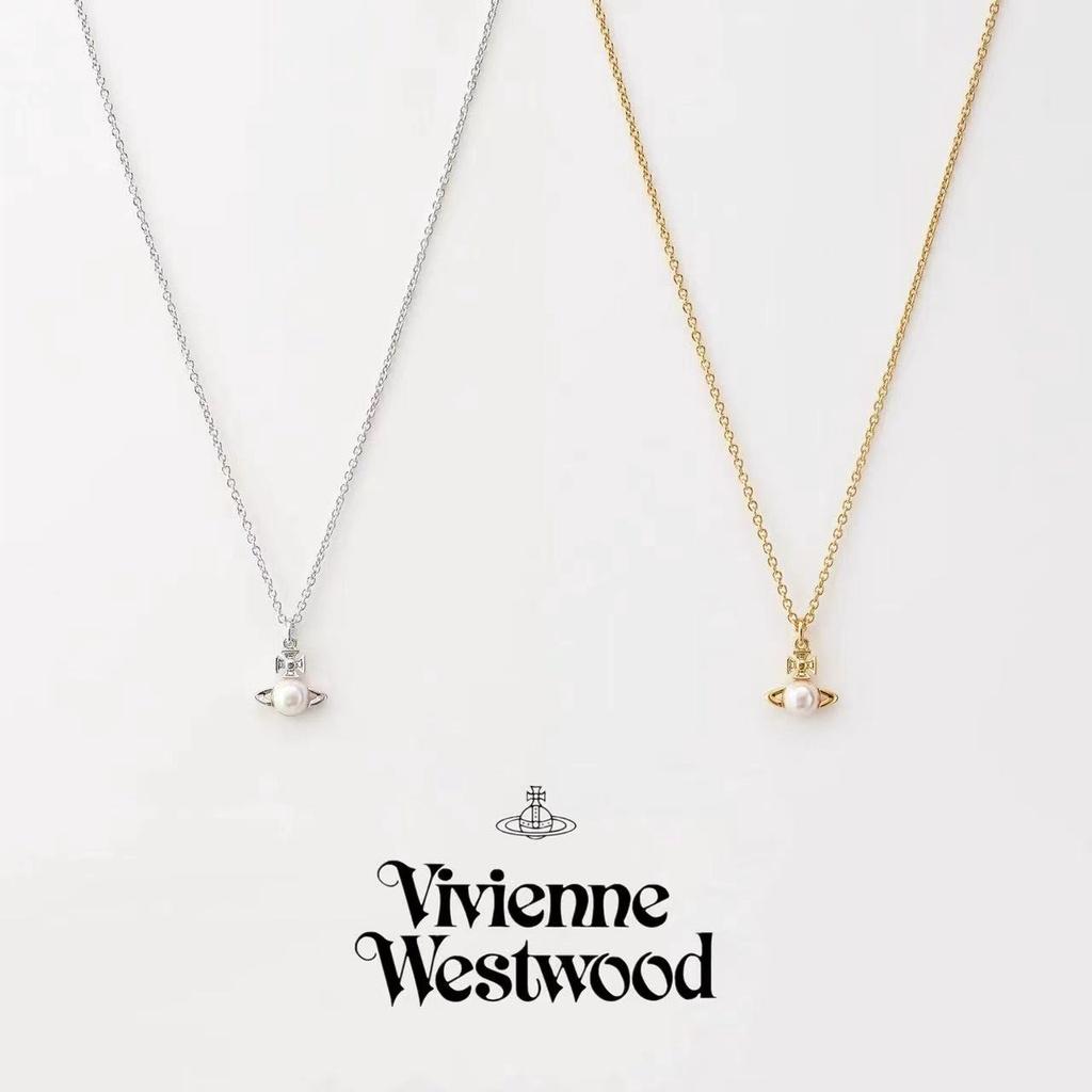 2023 Новое поступление Медное ожерелье с жемчугом Сатурна для женщин Классическая и универсальная планетарная цепочка