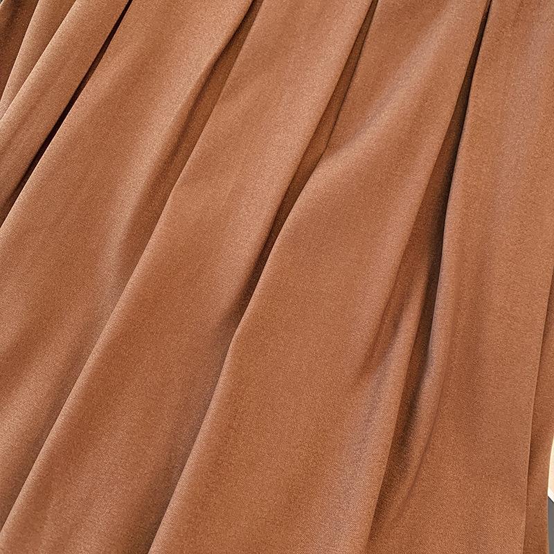 Plus Size Women's High Waist Pleated A-line Half-body Skirt Commuter Style Spring and Autumn New Elastic Waist Skirt