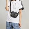adidas Оригинальная полиуретановая кожаная сумка через плечо Adidas Originals Trefoil, Мини-сумка кросс-боди женская, Черная IT7379