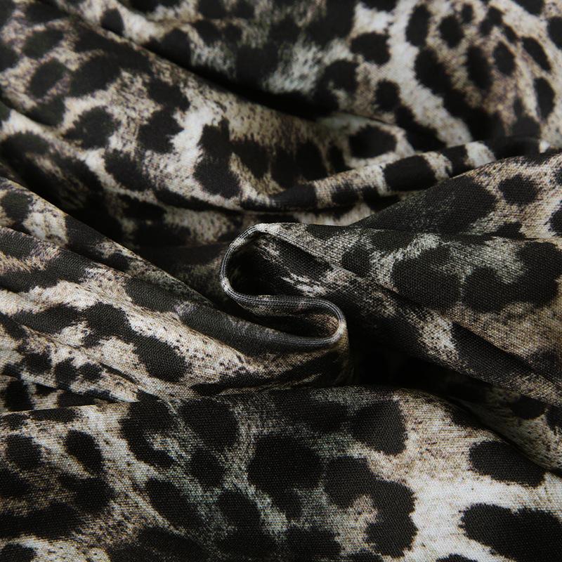 Женское сладкое и пряное платье с леопардовым принтом, облегающее, с открытой спиной, с короткими рукавами, пышное, ультракороткое платье Spice Girls