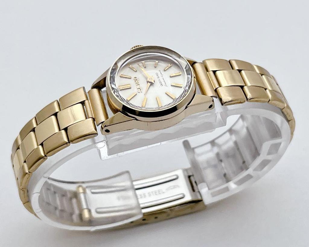 [USED] SEIKO Queen Seiko Hand-wound Crown Medallion Cut Glass Gold