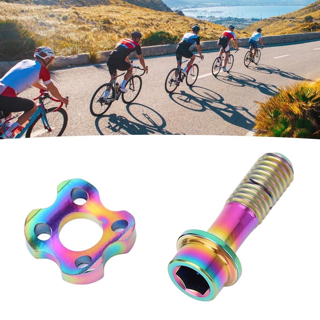 Cycle Front Derailleur Screw Washer Set Ti Alloy Derailleur Fixing Screw with Curve Washer