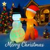 5.91FT Inflatable Gingerbread Man Snowman Set Gift Toy Xmas Yard Decoration Festive Gift LED Lit Christmas Supplie Home Ornament
