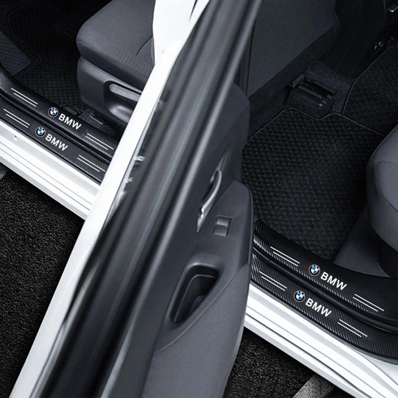Car Door Sill Carbon Fiber Sticker Auto Protector Strip Waterproof For BMW Performance 3 5 7 Series F30 E90 F20 E46 E60 E70 E87