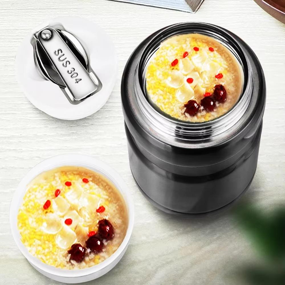 Large Capacity 750ml Thermal Food Jar with Spoon Soup Jar Durable Thermos Cup School