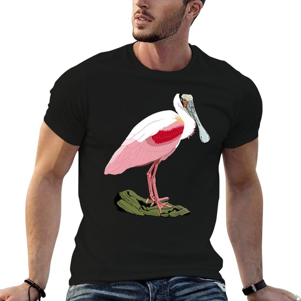 Roseate Spoonbill Tshirt Functional Casual Short Sleeve Tee
