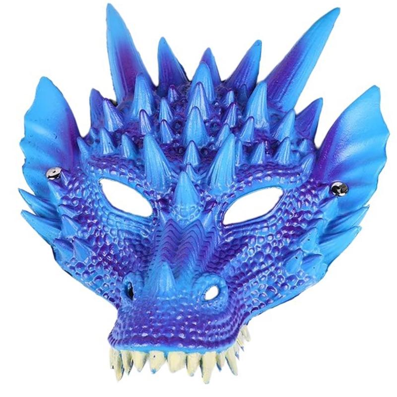 Animal Mask Masquerade Mask Dragon Mask Halloween Party Mask Costume Props Mask Full Head Mask for Fancy Dress Party