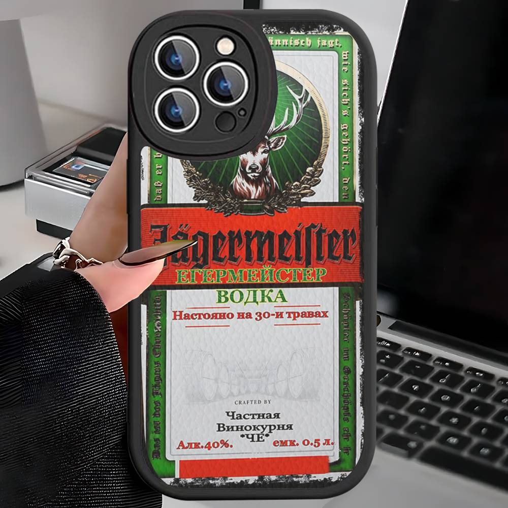 Чехол для телефона с логотипом J-Jagermeister для IPhone 16 15 14 13 Pro Max 11 12 Plus Кожаный силиконовый чехол