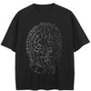 Streetwear Steel Headgear Graphic Black T-Shirt Cotton Unisex Tops Tees Summer Short Sleeves T Shirt