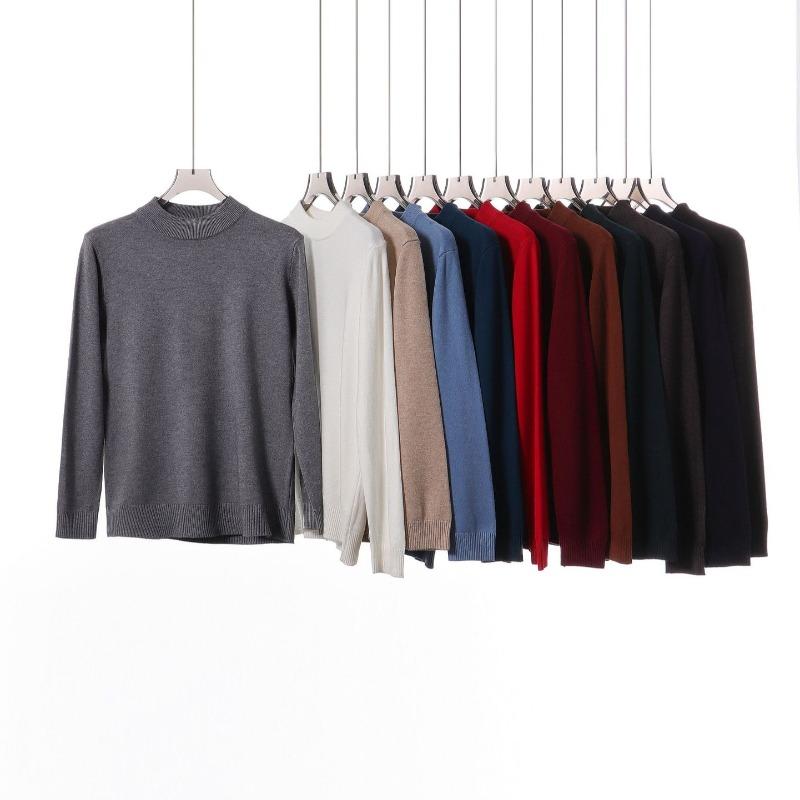 Autumn and Winter New Solid Color Simple Round Neck Imitation Cashmere Sweater Men's Loose Casual Warm Top Women