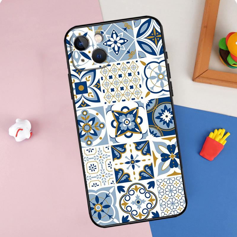 Чехол для телефона с марокканским узором для iPhone 16 Pro Max 11 12 13 14 15 Pro Max Mini XR 15 16 Plus 16e Защитный корпус