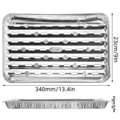 10 шт. большой противень для барбекю из алюминиевой фольги для выпечки и обжарки жестяной контейнер для пищевых продуктов