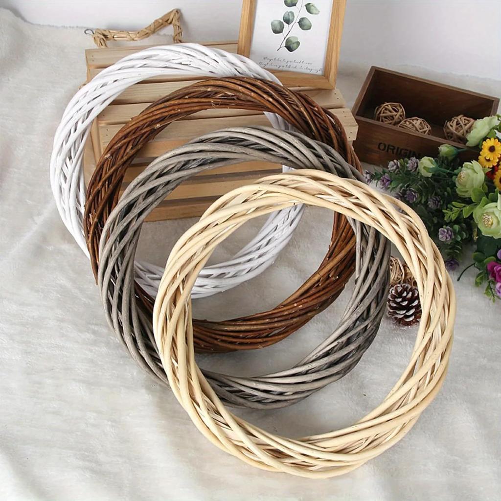 2026 Latest Models Wooden Wreath Handwoven DIY Making Materials for Front Door Wall Hanging Spring Summer Home Decor Wooden