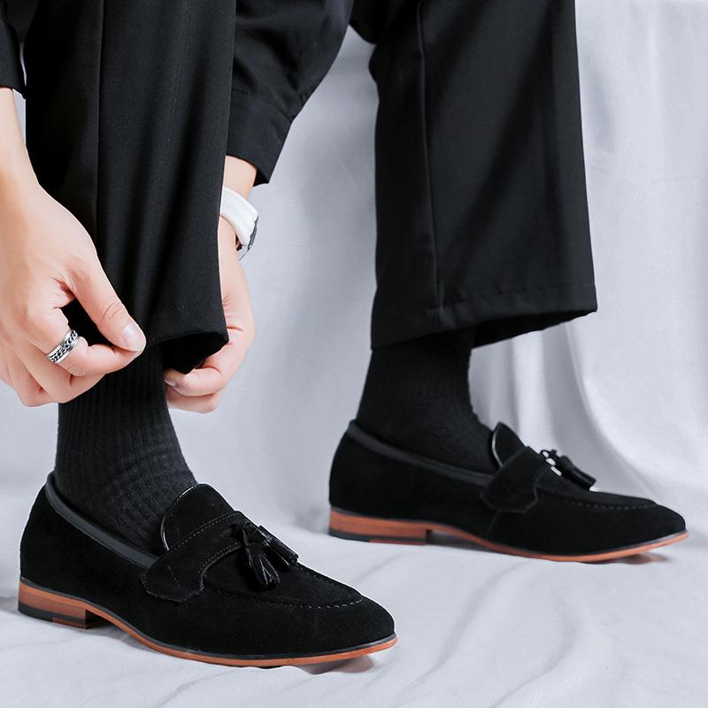 Модные мужские мокасины в деловом стиле, классические и модные, для джентльменов, для официальных вечеринок, для взрослых, для офиса, больших размеров, из матовой кожи